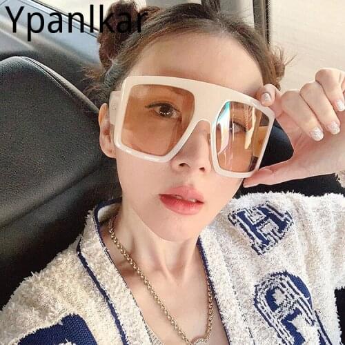 Vintage Oversize Square Sunglasses Women Luxury Brand Big Frame Women Sun Glasses Black Fashion Gradient Female Glasses Oculos