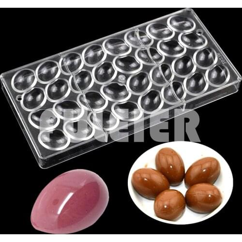 Easter 3D Egg polycarbonate chocolate mold For Baking Candy Mould Confectionery Tool Pastry Bakeware