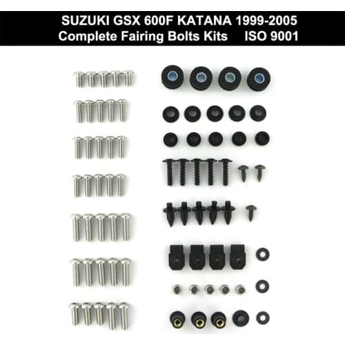 Fit For Suzuki GSX 600F KATANA 1999-2005 Motorbike Complete Full Fairing Bolts Kit Speed Nus Fairing Clips Screw Stainless Steel