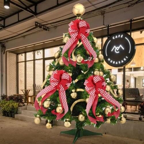 Christmas Tree Topper Bow Red Topper Bow Decoration for Indoor Outdoor Christmas