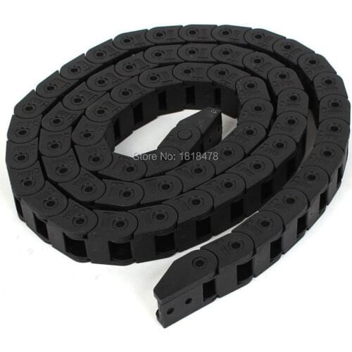 CNC Machine Black Plastic 10mmx10mm R3.5cm Cable Drag Chain 3.3Ft Long