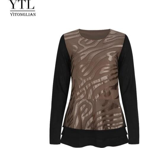 Коричневые блузки Yitonglian China At AliExpress
