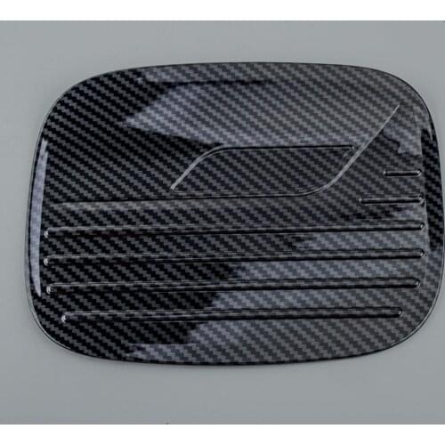 Rear Left Side Fuel Cap Cover Trim Car Carbon Fiber Style Black ABS Fit for Ford Explorer 2020 2021