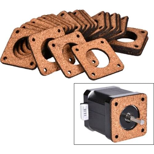 1/5PCS Nema 17 Stepper Damper Nema17 Stepper Motor Damper Cork Gasket Reprap Isolator 42 Motor Absorber For 3D Printer Motor