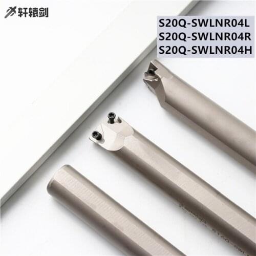 1PC S20Q-SWLNR04L S20Q-SWLNR04R S20Q-SWLNR04H Steel CNC Turning Tool, Double End Arbor for WNMG04