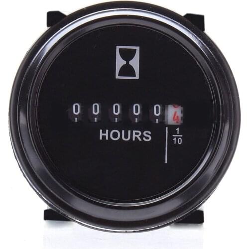 12V 24V 36V Inductive Digital Waterproof Hour Meter For Marine Boat Tractor Engine 2'' Round Gauge Hour Meter for ATV Boat