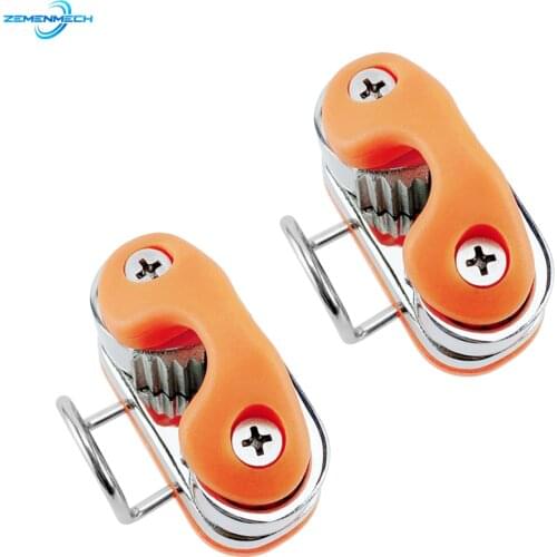 2X Marine Hardware316 Stainless Steel Ball Bearing Cam Cleat Pilates Equipment Marine Boat Fast Entry Rope Wire Fairlead Sailing