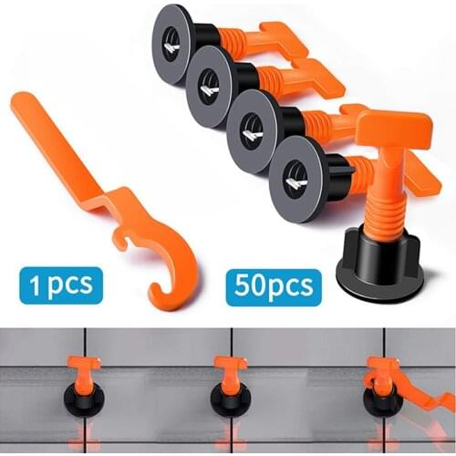 50Pcs Level Wedges Tile Spacers for Flooring Wall Tile Spacer Carrelage Tile Leveling System Leveler Locator Spacers Plier