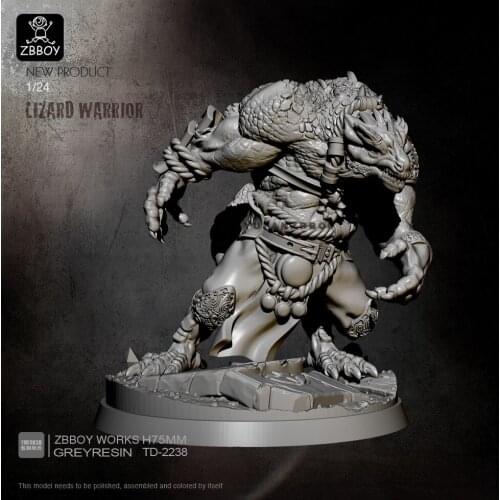 75mm Reisn Model Kits Lizard Warrior Self-assembled TD-2238