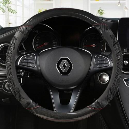 Carbon Fiber Car Steering-wheels Cover for Renault Clio Fluence Megane Laguna Talisman Captur Kadjar Kaptur Koleos Scenic Espace