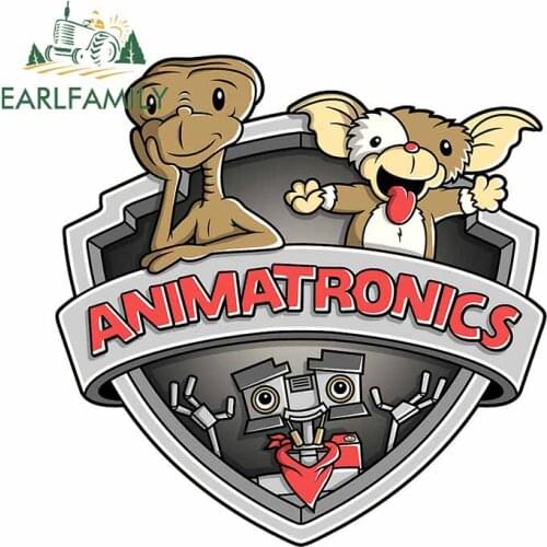 EARLFAMILY 13cm x 12.8cm for Animatronics Anime Car Stickers Cartoon Bumper Personality Decal Laotop Windshield Car Assessoires