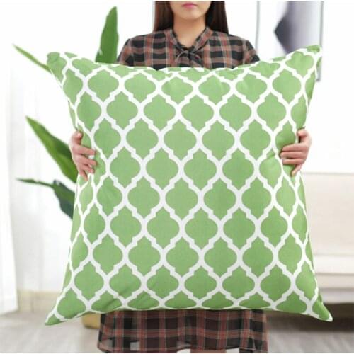 Fyjafon 80*80/75*75 Pillowcase Cotton Living room Pillow Cover Green Blue Pillow Case Cafe Bedroom Washable Sofa Pillowcases