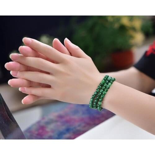 Echsun emerald gemstone bracelet charms jewelry bracelet pierre naturelle bijoux femme joyeria fina mothers day gift 3 turns 6mm