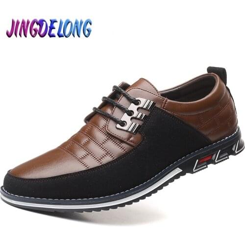 Classic Men Casual Shoes Genuine Leather Mens Oxfords Lace-up Men Dress Business Formal Wedding Shoes Comfortable Men Shoes 48