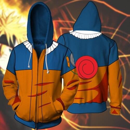 Cosplaydiy Cosplay Costume Sweatershirt Uzumaki Hoodies Jacket Top Zipper Coat L320