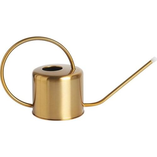 Watering Can Golden Garden Stainless Steel 1300ml Small Water Bottle Easy To Use Handle For Watering Plants Flower mx907956