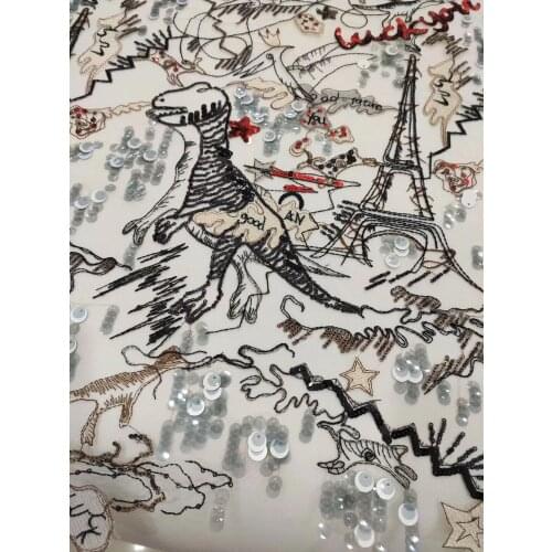 Best Selling African nigerian sequins Lace SYJ-56688 french embroidery Lace fabric for party dress