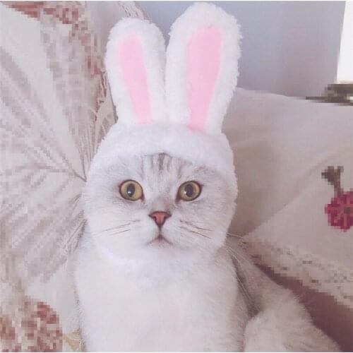 Cute Pet Cute Bunny Hat Cat Costume Cosplay Rabbit Ear Dress Show Party Accessory Headwear Prop