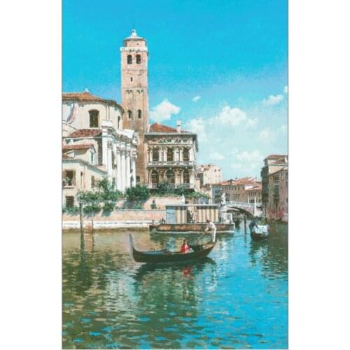 The Palazzo Labia Venice Cross Stitch Kits Top Quality Embroidery Needlework DIY 14CT Unprinted Handmade Decorative Paintings