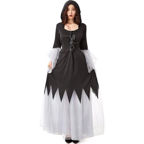 Halloween New Witch Cosplay Costume Adult Female Evil Spirit Witch Party Party Dress Up Mesh Witch Anime Cosplay Danganronpa