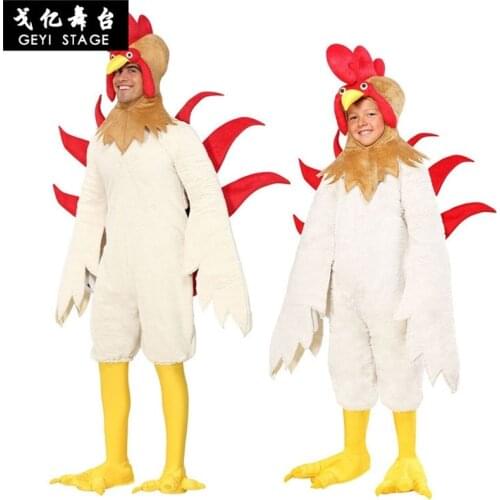 New costume for children cock cosplay for adult kids chicken animal costume animal Halloween Carnival party Fancy Dress Outfits