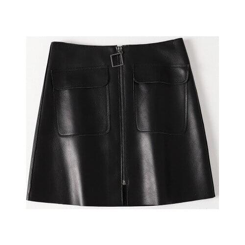 Top brand Fashion 2020 New Genuine Real Sheep Leather Skirt H46 high quality