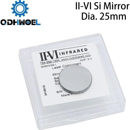 QDHWOEL II-VI Si Mirror Dia. 25mm Thk.3mm for CO2 Laser Engraving Cutting Machine Free Shipping