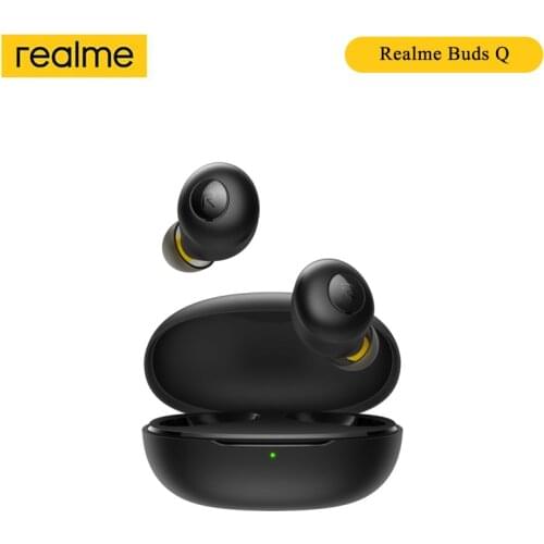 Realme Buds Q TWS Wireless Bluetooth Earbuds BT 5.0 Stereo Waterproof Earphone Instant Auto Connection With Mic Headset