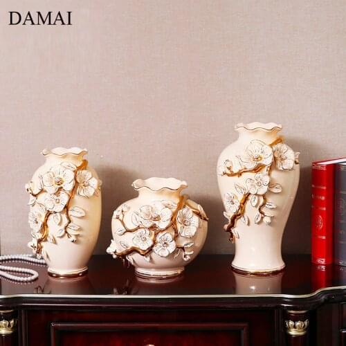 Relief Craft Vase Nordic Ceramic Flower Vases Tall Floor Vases for Living Room Desktop Porcelain Ornaments Home Decore Modern