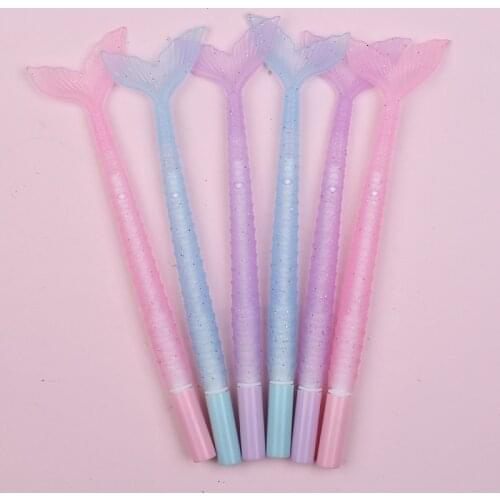 24Pc Cute Pretty Mermaid Gel Pens Kawaii Ballpoint Rollerball Funny Office Accessory Item Material School Stationery Stuff Thing