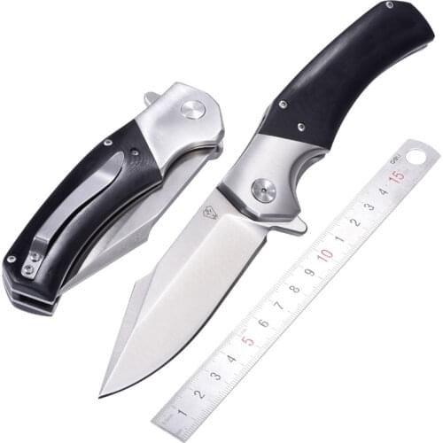 VOLTRON V27 58HRC 9Cr18Mov blade Steel head + G10 handle folding knife EDC tool tactical survival camping outdoor knife