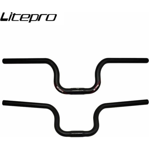 Litepro Folding Bike Carbon Fiber Swallow-shaped Bent Handlebar 25.4*580MM For Brompton 412 Bending Handle