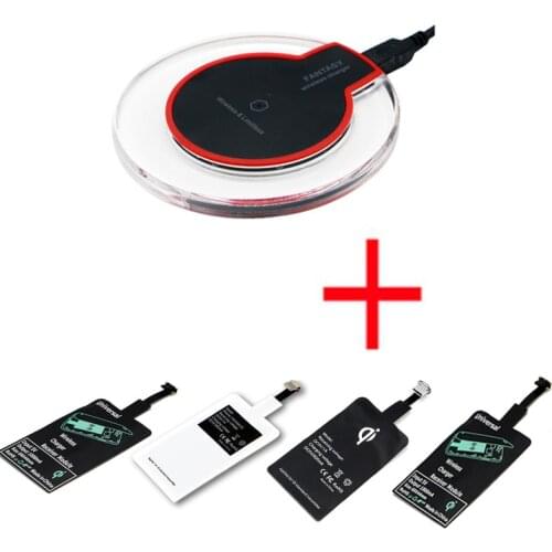 Universal Qi Wireless Charging Kit Transmitter Charger Adapter Receptor Receiver Pad Coil for iPhone 5 6 7 for Android Phone