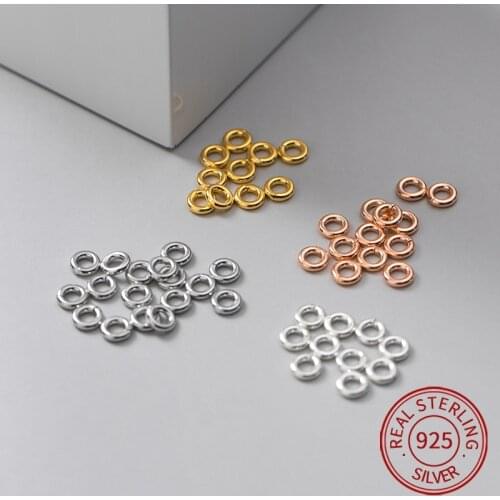925 Sterling Silver closed hoop connectors for Jewelry Making closed link loop diy Charm Accessories Design necklace findings