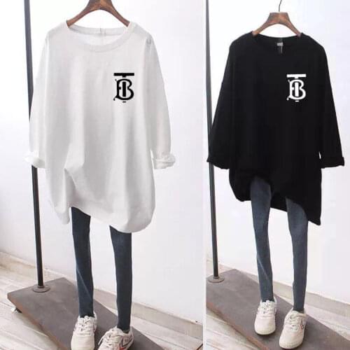 Women Tops and Tees Big Size T-shirts Loose Long Spring Autumn Clothing