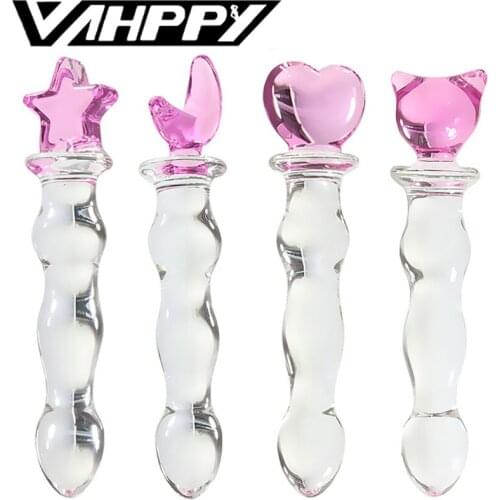0.4kg Glass Dildo Crystal Masturbation Stick Stimulation Female Masturbation G Point Back Court Anal Pull Beads Sex Toys For Men