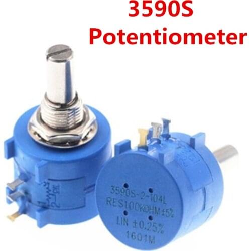 1pcs/lot New 3590S 1K 2K 5K 10K 20K 50K 100K ohm Precision Potentiometer Adjustable Resistor 3590-2-102 103 502 103 203 503 104