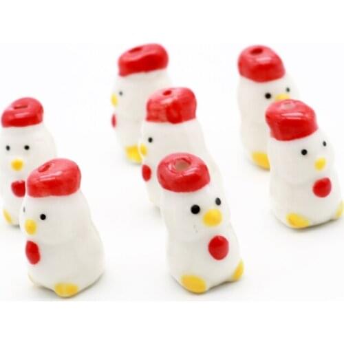 10pcs 20*11mm chick Animals Porcelain Handmade Beads Pendants Fit Bracelet Necklace Choose Wholesale Jewelry-Accessories making