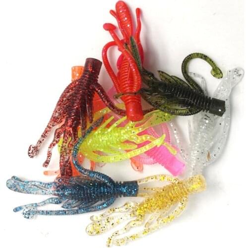 10Pcs Floating Shrimp Scorpion Soft Lure Fishing 6.3cm/2.5g Artificial Bait Swivels Anzois Para Pesca Sabiki Rigs Fishing Lure