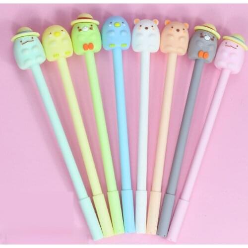 48 pcs/lot Creative Sumikko Gurashi Gel Pen Cute 0.5mm Black ink Signature Pens Office School Writing Supplies Promotional gift
