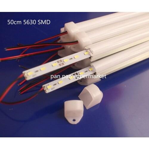 5pcs/lot 50CM U Aluminium shell DC 12V 36 SMD 5630 LED Hard Rigid LED Strip white/warm white