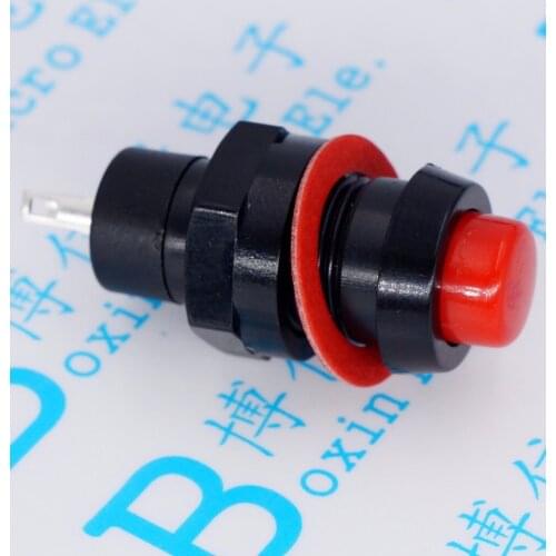5Pcs/Lot Ds211 Red Green Ds-211 Locked Round Push Button Self-Lock Switch 10Mm Lockable Button