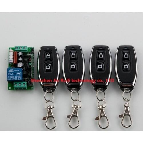 AC220V 10A 1CH RF wireless remote control switch system teleswitch 4 transmitter & 1 receiver 315mhz/433mhz