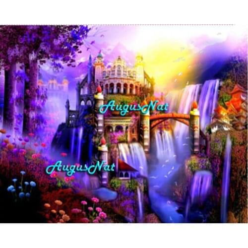 Castle diamond painting full drill wall art scenery diamond dots halloween decor diamond drawing pictures rhinestone pasted art