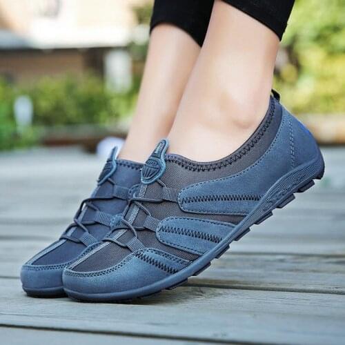 Big Size Light Weight Slip-on Sports Women Sneakers Sneakers Breathable Running Shoes Woman Sport Gray Tennis 2021 Basket B-1508