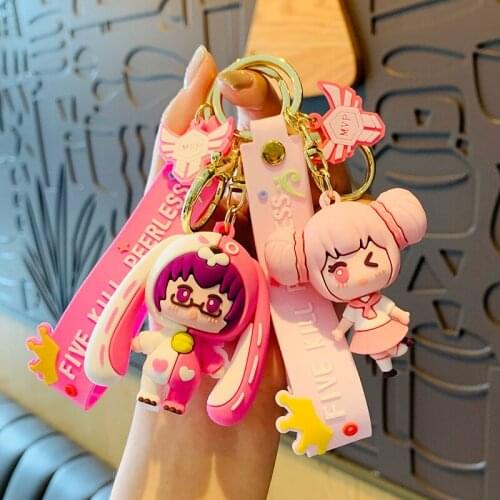 Cartoon cute king little Qiao Luban doll keychain bag pendant creative couple gift pendant