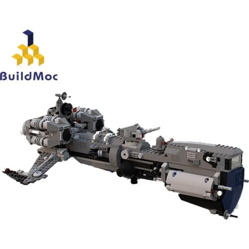 Buildmoc City Space Warship Vortex Class Scout Cruiser MOC-7698 Military Weapon Spaceship Building Blocks Toys For Children Gift