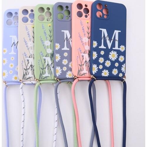 Custom Design Crossbody Lanyard Phone Case For iphone 11 12 Pro Max MiNi X XR XS MAX 7 8P Liquid Silicone Phone Cover With Strap