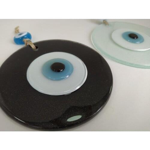 Black and White Evil Eyes Big Glass Beads Pendant Charm Turkish Amulet for Wall Hanging Home Room Decor Made in Turkey