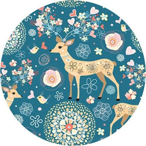 Childrens Cute Cartoon Round Rugs Childrens Non-Slip Tatami Mats Bedroom Home Living Room Carpets